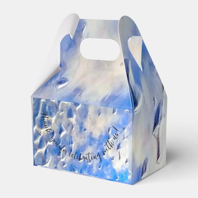 Havsblå och himlar blå reflektioner presentaskar (Framsidan Sidan)