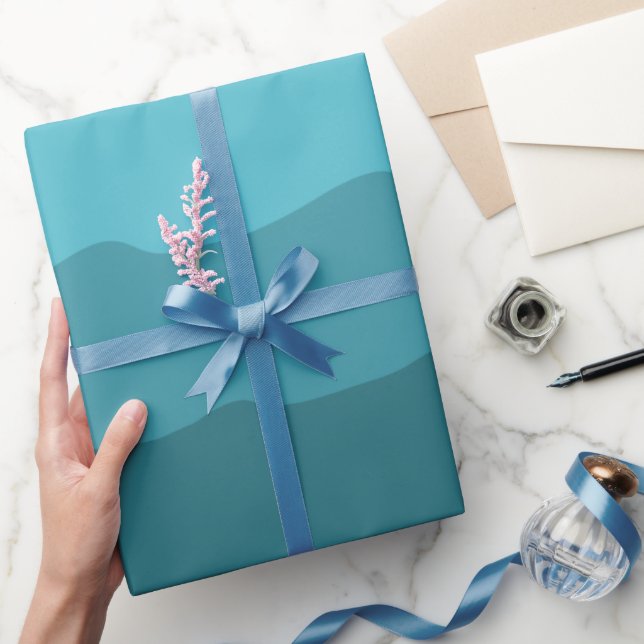 Havsblå Vinkara minimibläckviber Presentpapper (Gifting)