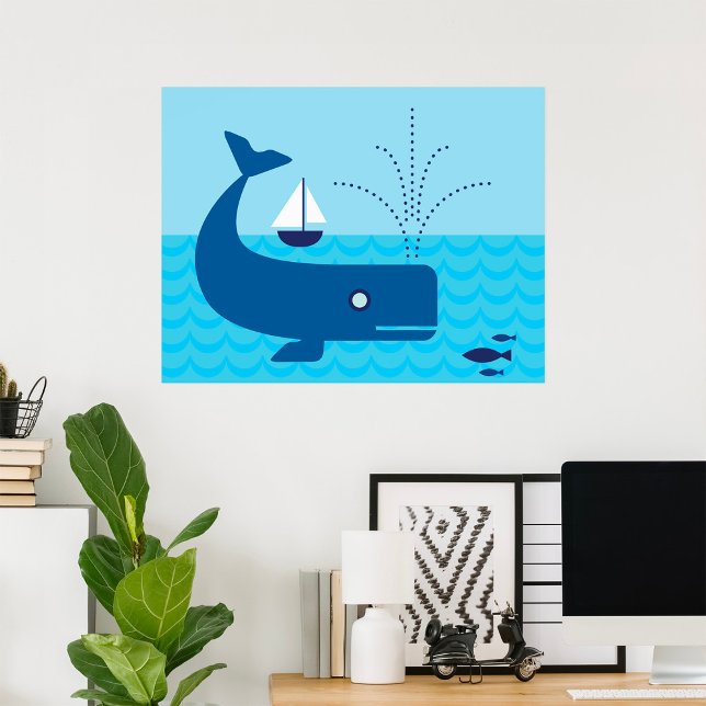 Havsblåa i sjön poster (Skapare uppladdad)