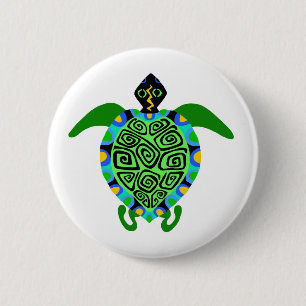 Havsblåhavsfiske - TURTLE - Wildlife-krigare - Knapp