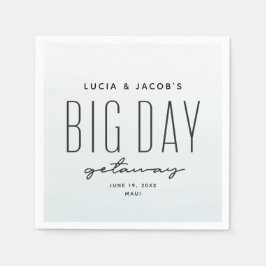 Havsblått bröllop för stora dagar pappersservett