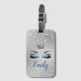 havsblått Fabulous Glitter Öga Bagagebricka