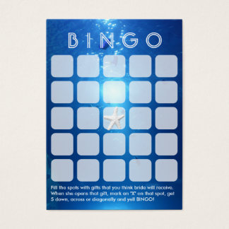 Havsblått hav, minst 5 x 5 Möhippa, Bingo Card Visitkort