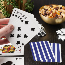 Havsblått och vitt rand mönster casinokort