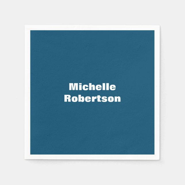 Havsblått slam - minimalistiskt tillägg av egna Na Pappersservett (Framsidan)