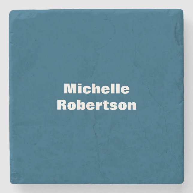 Havsblått slam - minimalistiskt tillägg av egna Na Stenunderlägg (Framsidan)