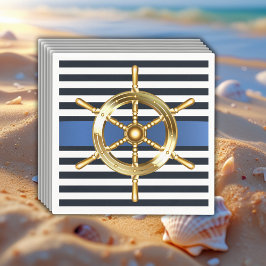 Havsblått under Sea Kawaii Whale Baby Shower Pappersservett