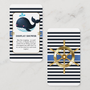Havsblått under Sea Kawaii Whale Baby Shower Tilläggskort