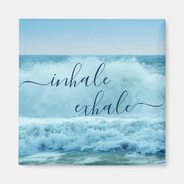 Havsblått Vågar, krasch Inhale Exhale Magnet