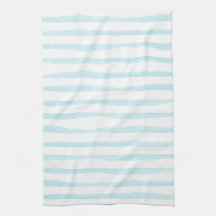 Havsblått vattenfärgssläktet rand Kitchen Towels