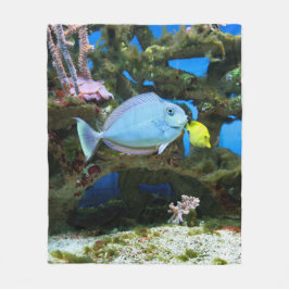 Havsblåttfisk Fleecefilt