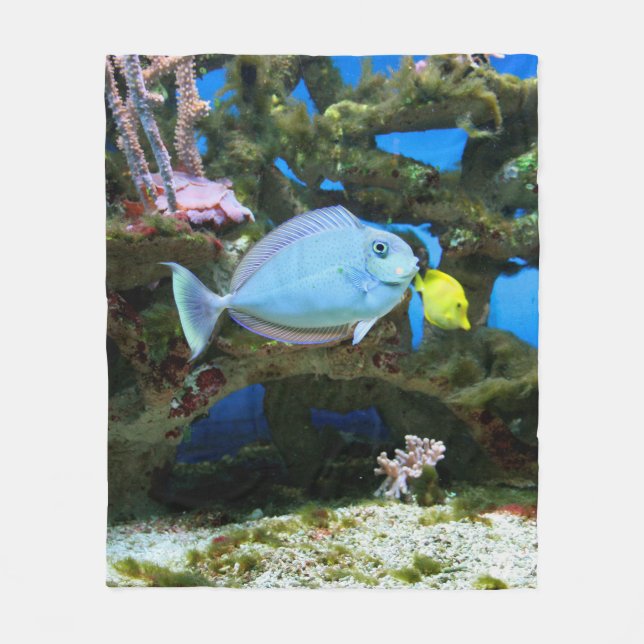 Havsblåttfisk Fleecefilt (Framsidan)