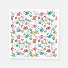 Havsblöjor, under temat vatten pappersservett