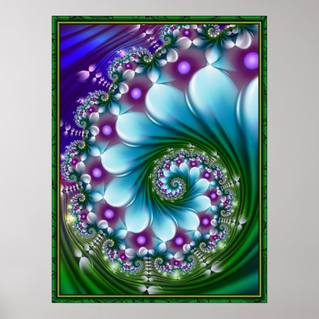 Havsblommaspiral Poster (Framsidan)