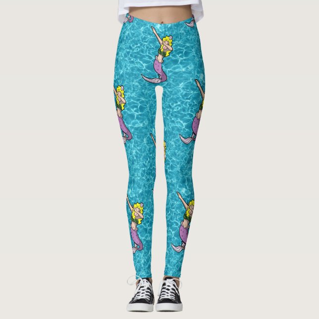 Havsblondiner, sjöjungfru leggings (Framsida)