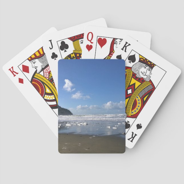 Havsbotten i vinter, Oregon Kusten Casinokort (Baksidan)