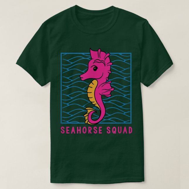 Havsbottenplatta (Seahorse Square Sea Animal Ocean T Shirt (Design framsida)