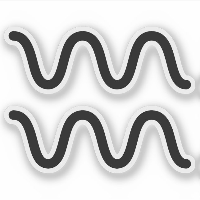 Havsbottensymbol Vatten Klistermärken (Framsida)