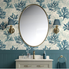 Havsbottenvitisprar - Teal, White, Blue - Coastal