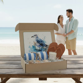 Havsbryggning: Vattenfärgen Fiskmås