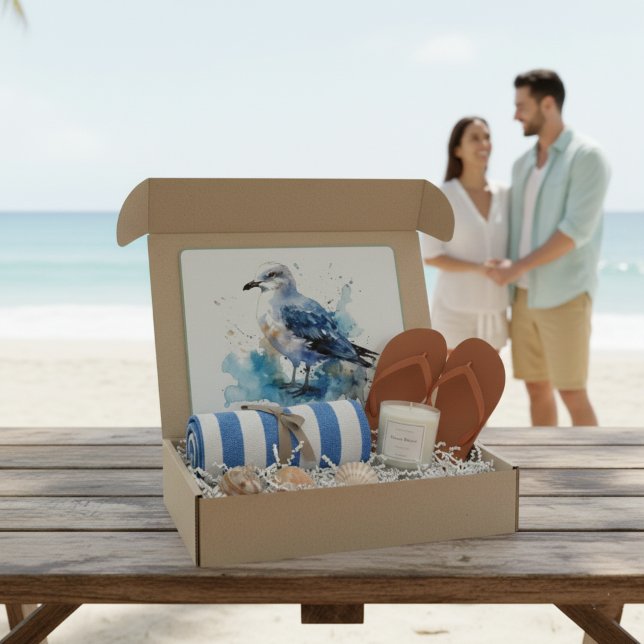 Havsbryggning: Vattenfärgen Fiskmås (Skapare uppladdad)