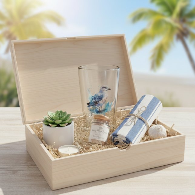 Havsbryggning: Vattenfärgen Fiskmås Glaskopp (Skapare uppladdad)