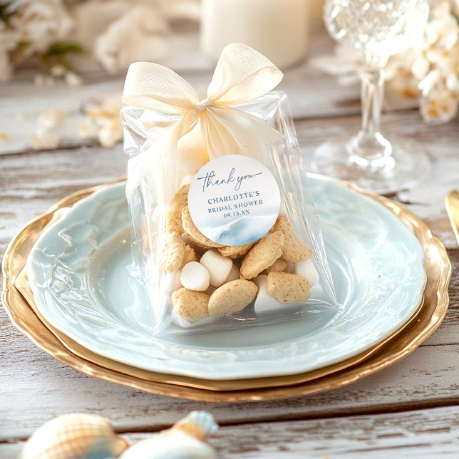 Havsbryllopsfest för brud  runt klistermärke (Skapare uppladdad)