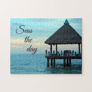 Havsdag Beach Tiki Hut Jigszle Puzzle Pussel