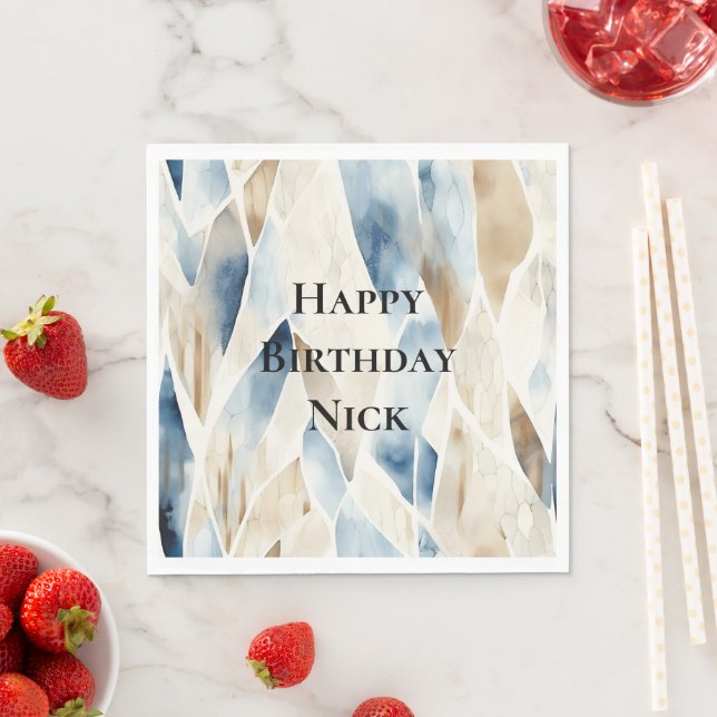 Havsdag i Blå Cream Sea Sand Ocean Pappersservett (Insitu)