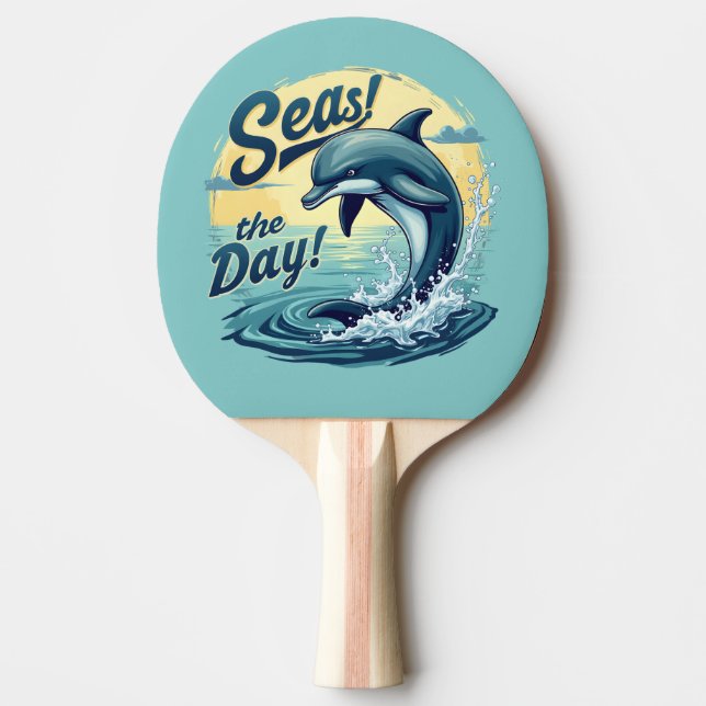 Havsdag Retro Dolphin Ocean Aesthetic Pingisracket (Framsidan)