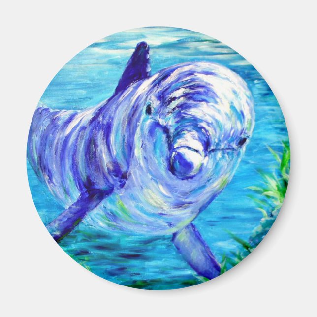 Havsdelfiner som målar diolfin under Bild Magnet (Framsidan)