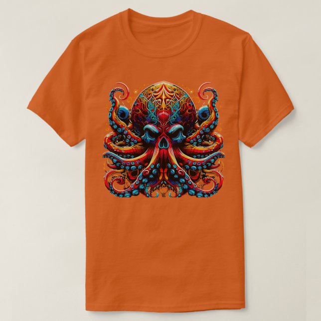 Havsdjur Akvarist Colorful Octopus 2 T Shirt (Design framsida)