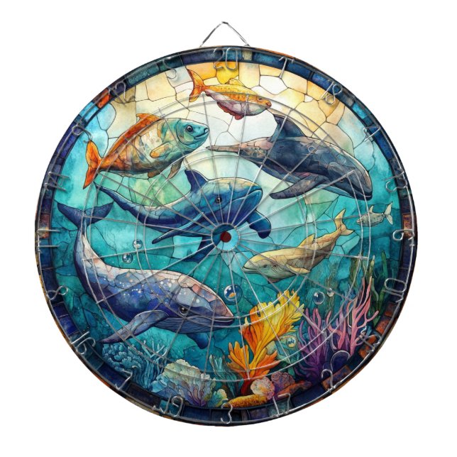 Havsdjur Art Dartboard Darttavla (Framsidan)