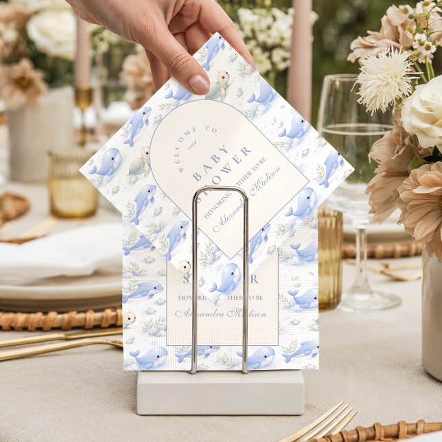 Havsdjur Båge Elegant Babyfirande Pappersservett (Skapare uppladdad)