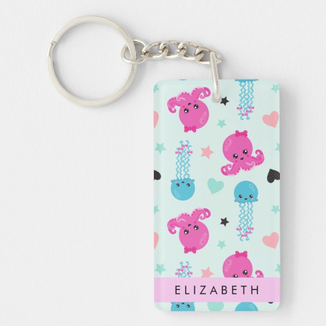 Havsdjur, bläckfisk, maneter, örter, ditt namn (Framsidan)