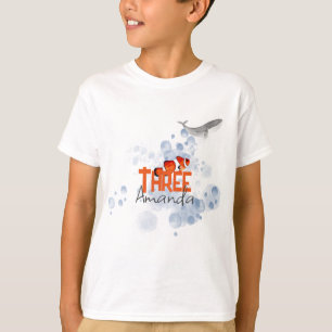 Havsdjur Cute Whale Crab Party T-Shirt