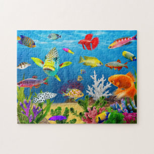 Havsdjur: fiskpuzzgåva Underwater Sea Life 2 Pussel