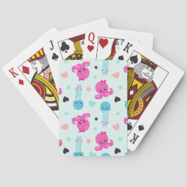 Havsdjur, havslevande, bläckfisk, maneter, örter casinokort