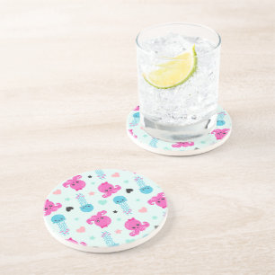 Havsdjur, havslevande, bläckfisk, maneter, örter underlägg