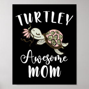 Havsdjur Lover Mamma Mors dag Gift Idea Turtl Poster