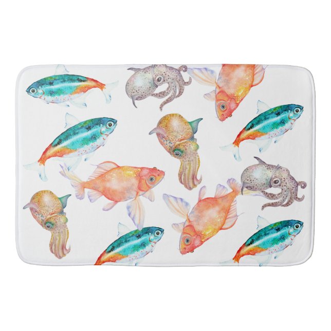 Havsdjur mönster badrumsmatta (Framsidan)