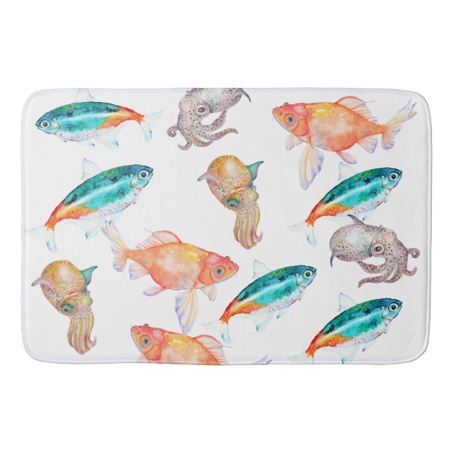 Havsdjur mönster badrumsmatta (Framsidan)