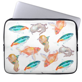 Havsdjur mönster laptop fodral