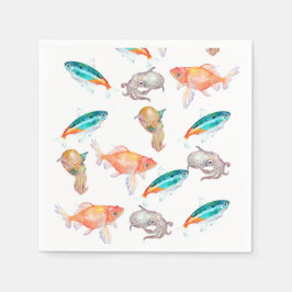 Havsdjur mönster pappersservett