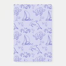 Havsdjur och segelbåt en linje teckning mönster