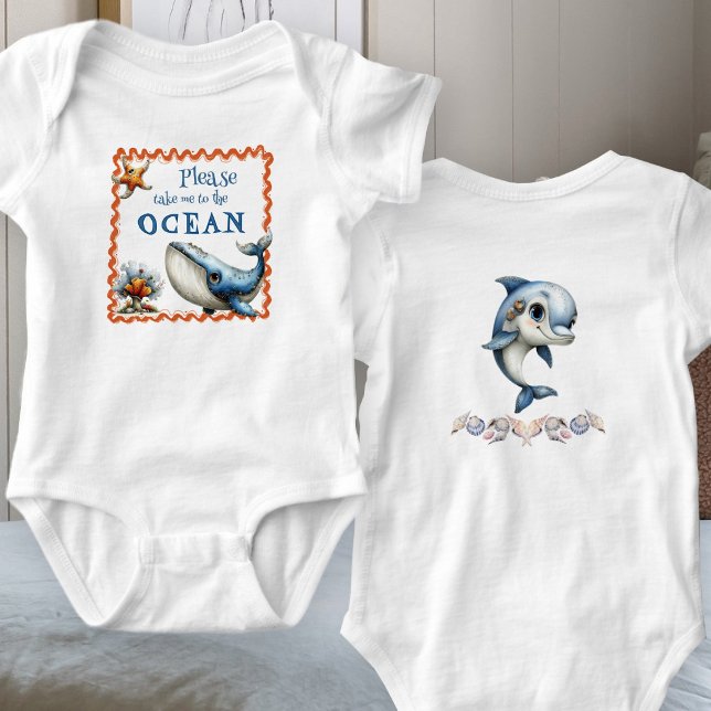 Havsdjur säger Strand Baby T Shirt (Skapare uppladdad)