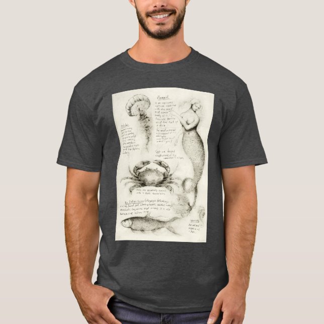Havsdjursfamilj T Shirt (Framsida)