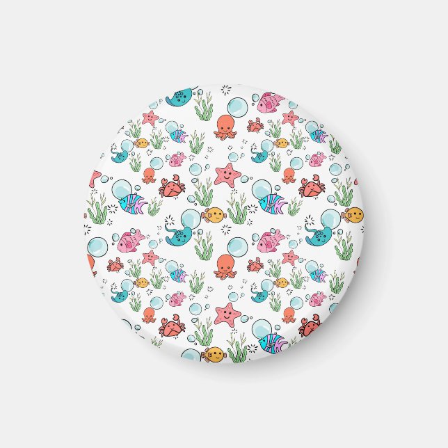 Havsdjursmagnet, havsdjurshushåll magnet (Framsidan)