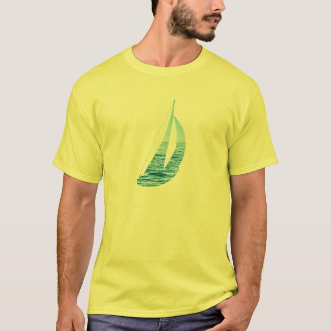 havsegelbåt t-shirt (Framsida)