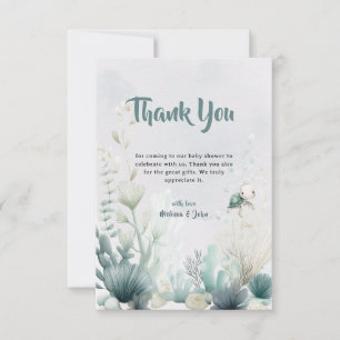 Havselevälkomstkort för Baby Shower Tack Kort